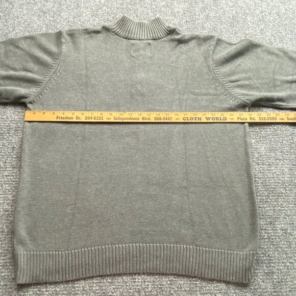 Saddlebred‎ Sweater Mens XL Gray Striped 1/4 Zip Pullover Classic Preppy Career - Picture 6 of 11